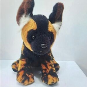 Plush Toy with Black and Brown Pattern
